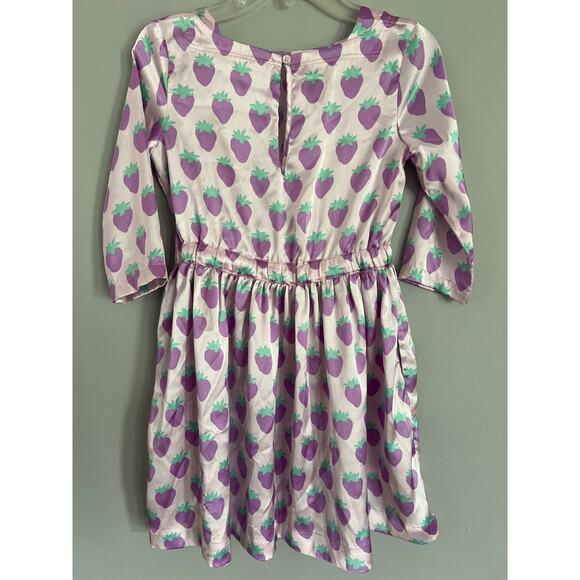 LOOK by CrewCuts Lavender Strawberry Print Dress - Picture 5 of 8